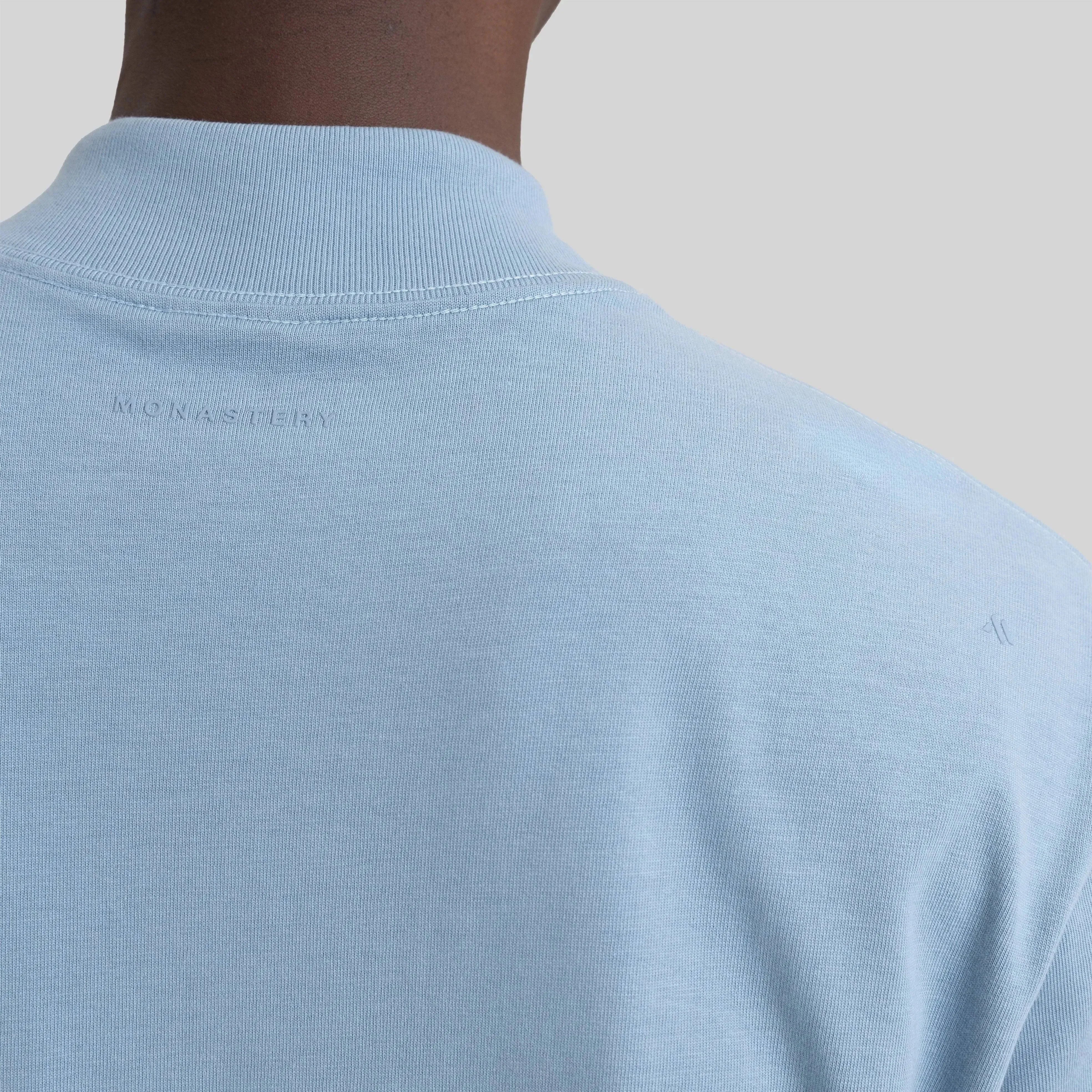 BARCHETTA T-SHIRT OVERSIZE FADED DENIM - Monastery