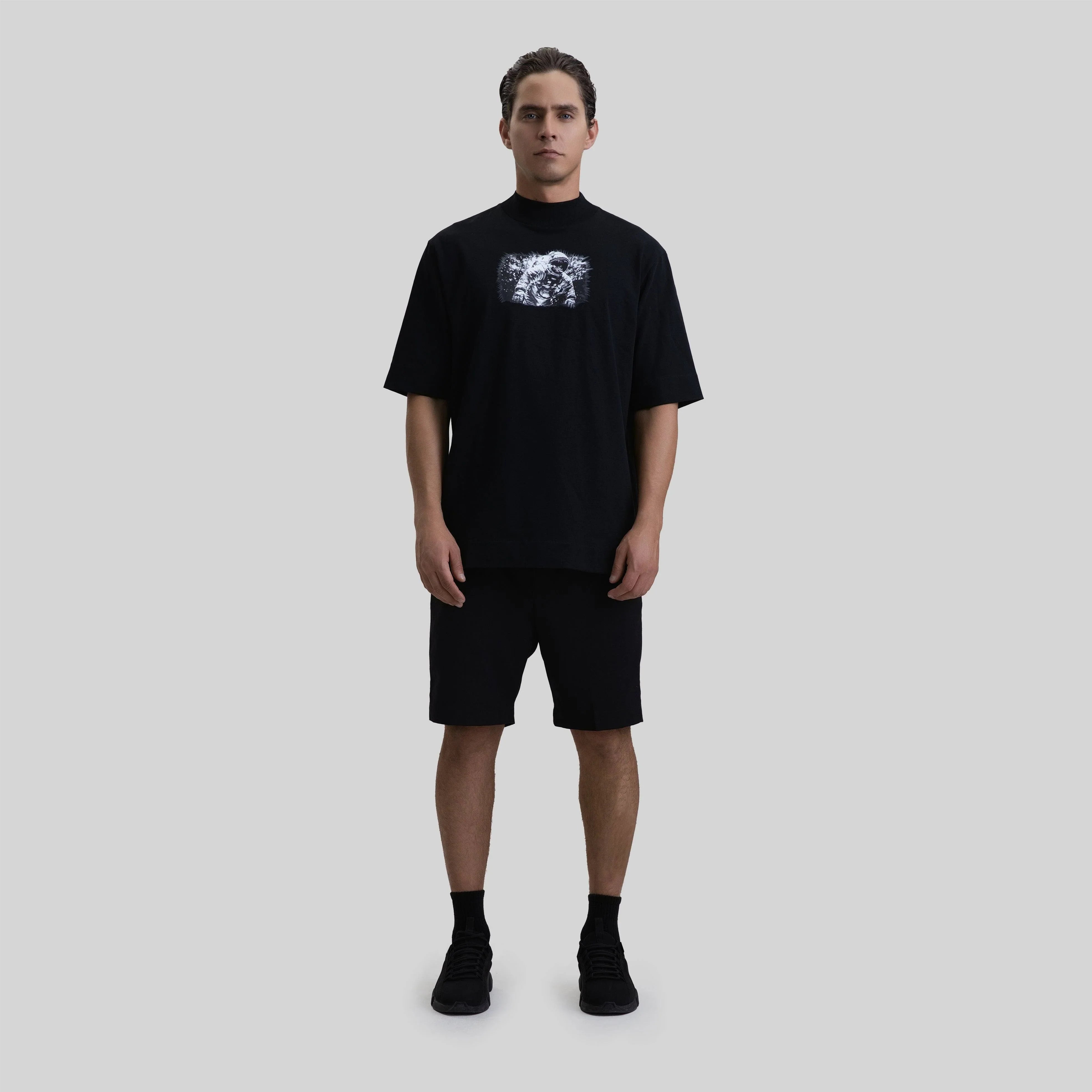 ROUGE T-SHIRT OVERSIZE BLACK - Monastery