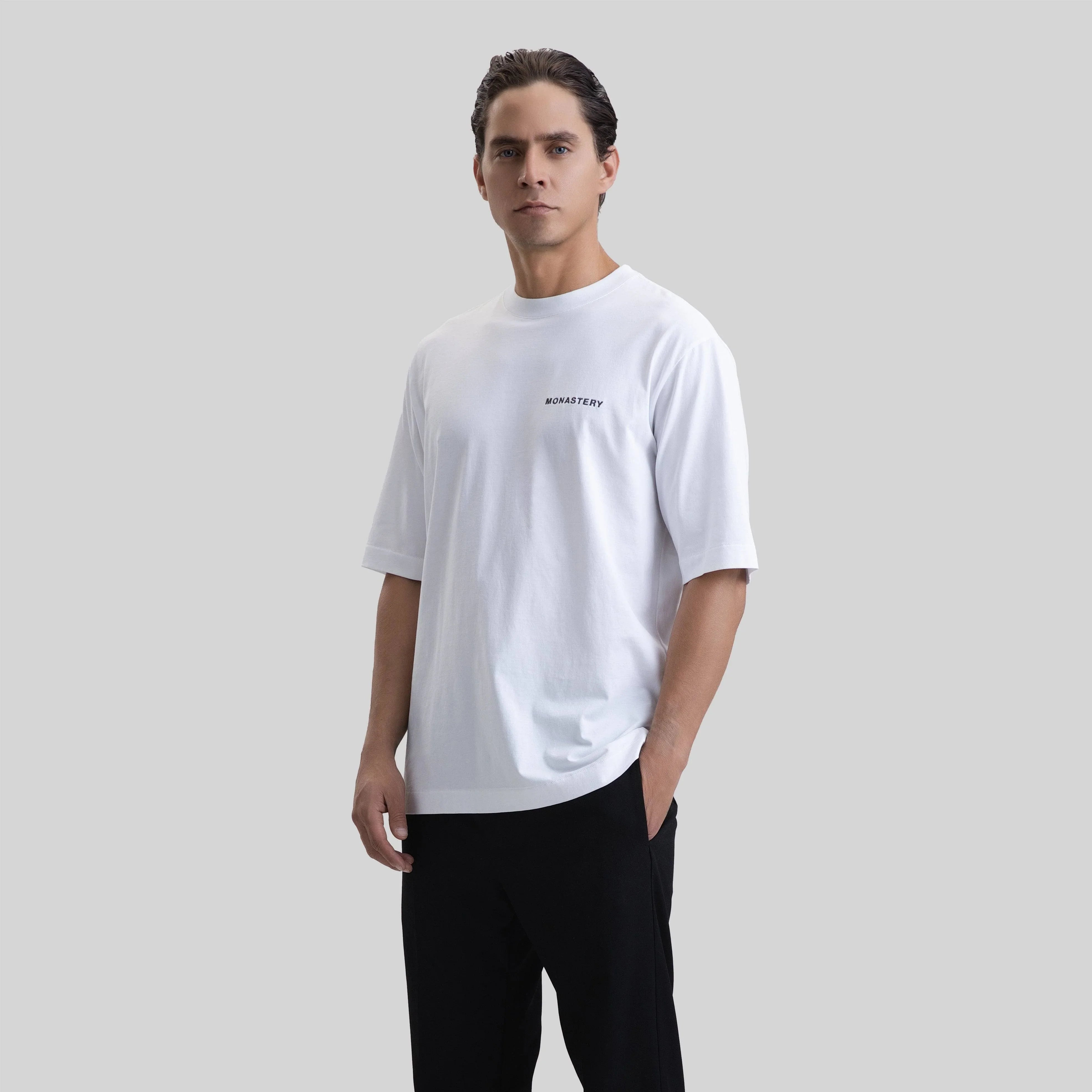 RUSTON T-SHIRT OVERSIZE WHITE - Monastery