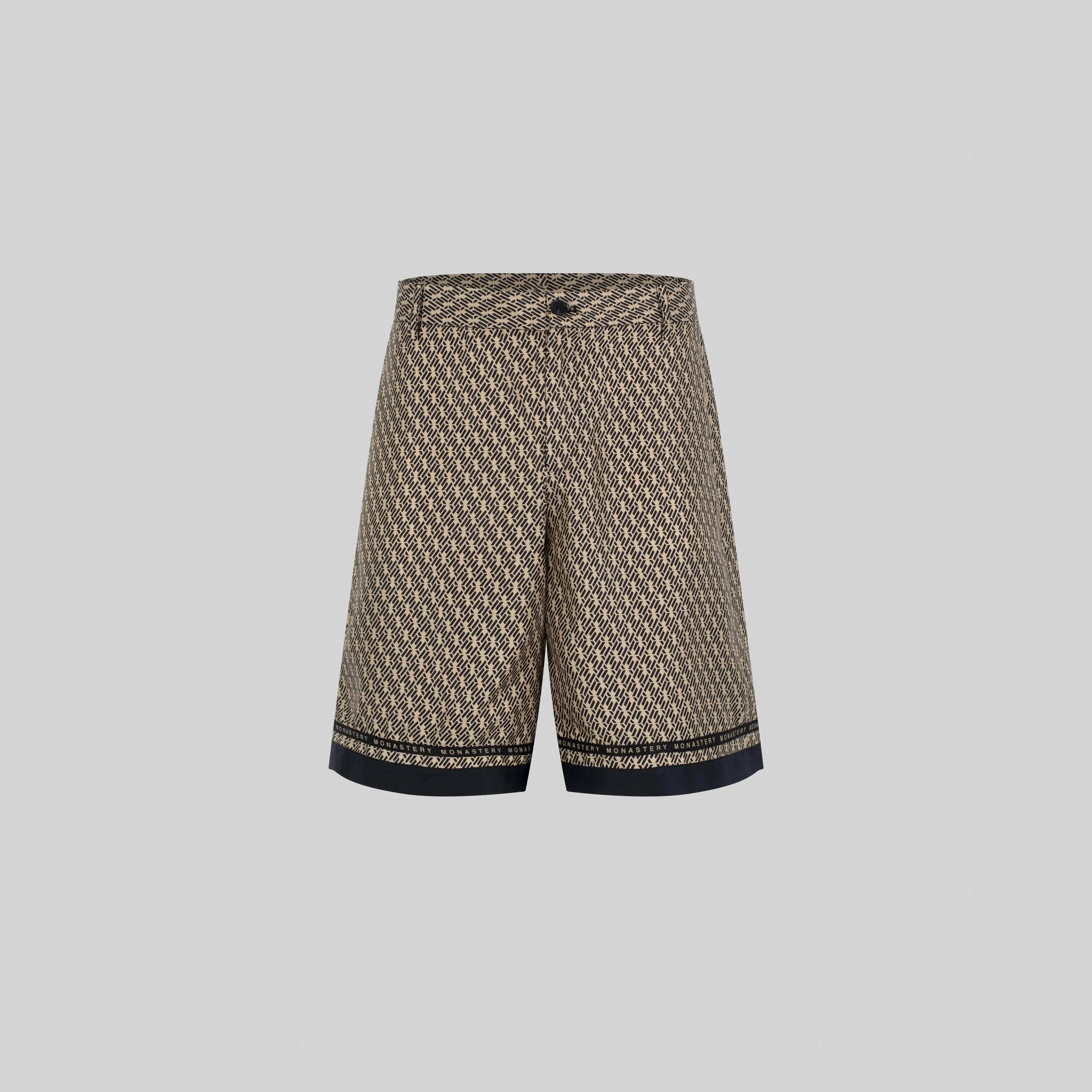 SILK SET MEN OVERSIZE SOLEIL BLACK SAFARI - Monastery