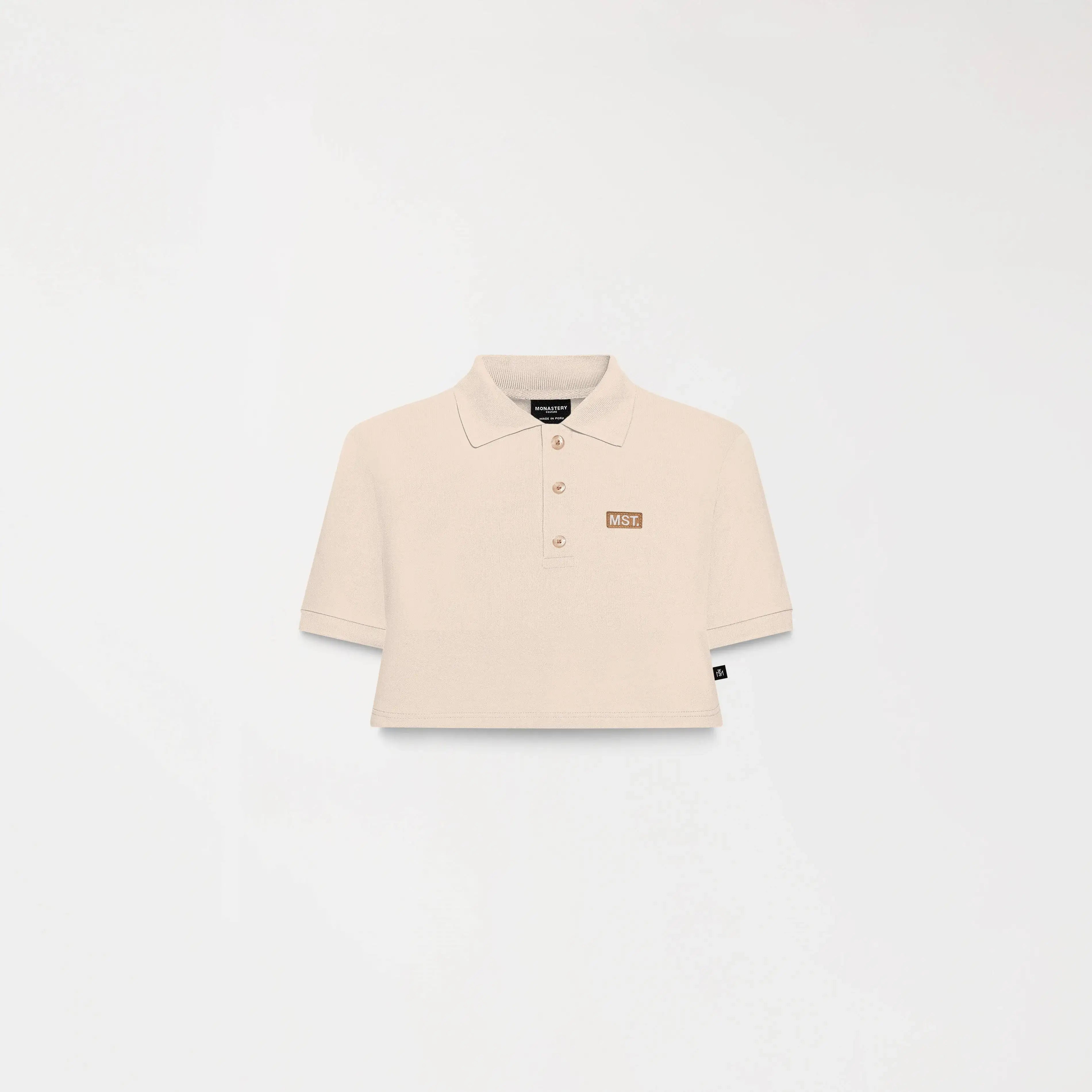CAMISETA CORTA SUTTON BEIGE FRENTE - MONASTERY