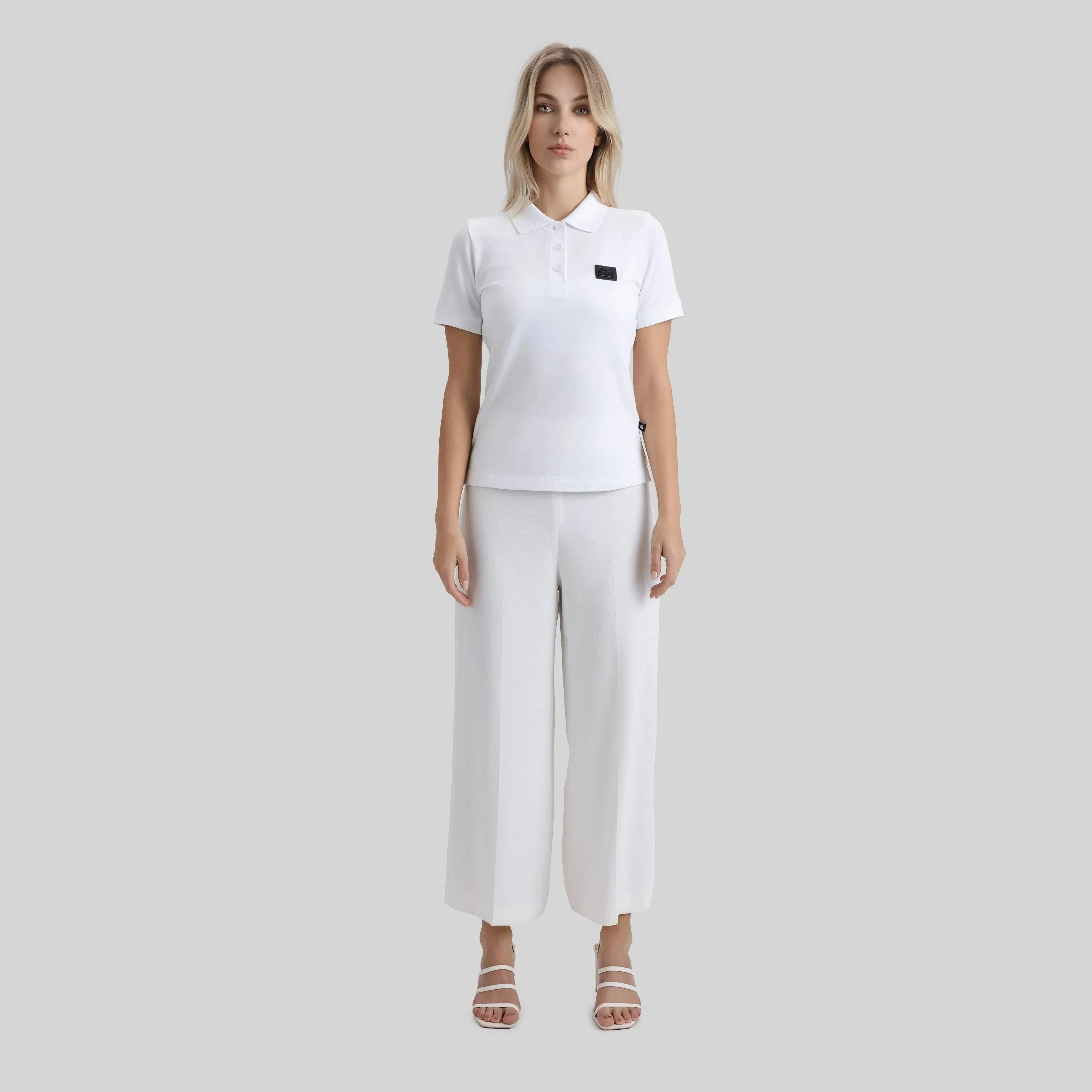 SUZUKA T-SHIRT POLO WOMEN WHITE - Monastery