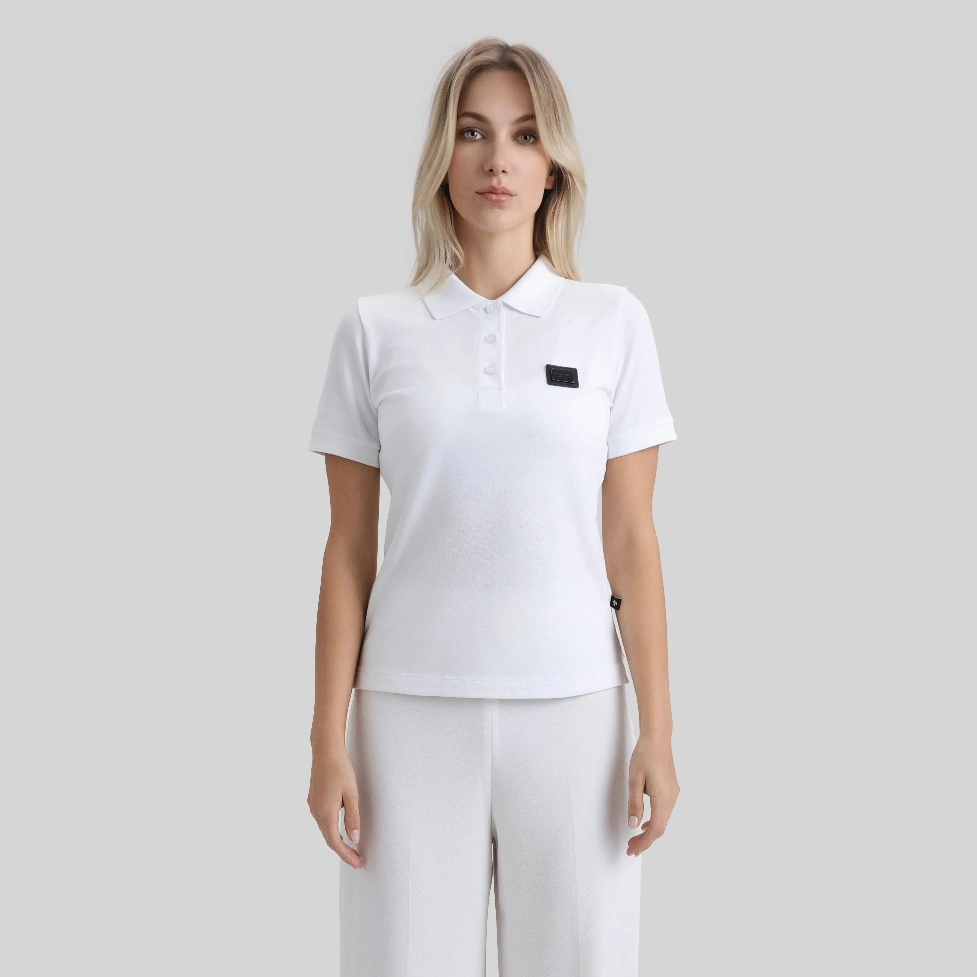 SUZUKA T-SHIRT POLO WOMEN WHITE - Monastery
