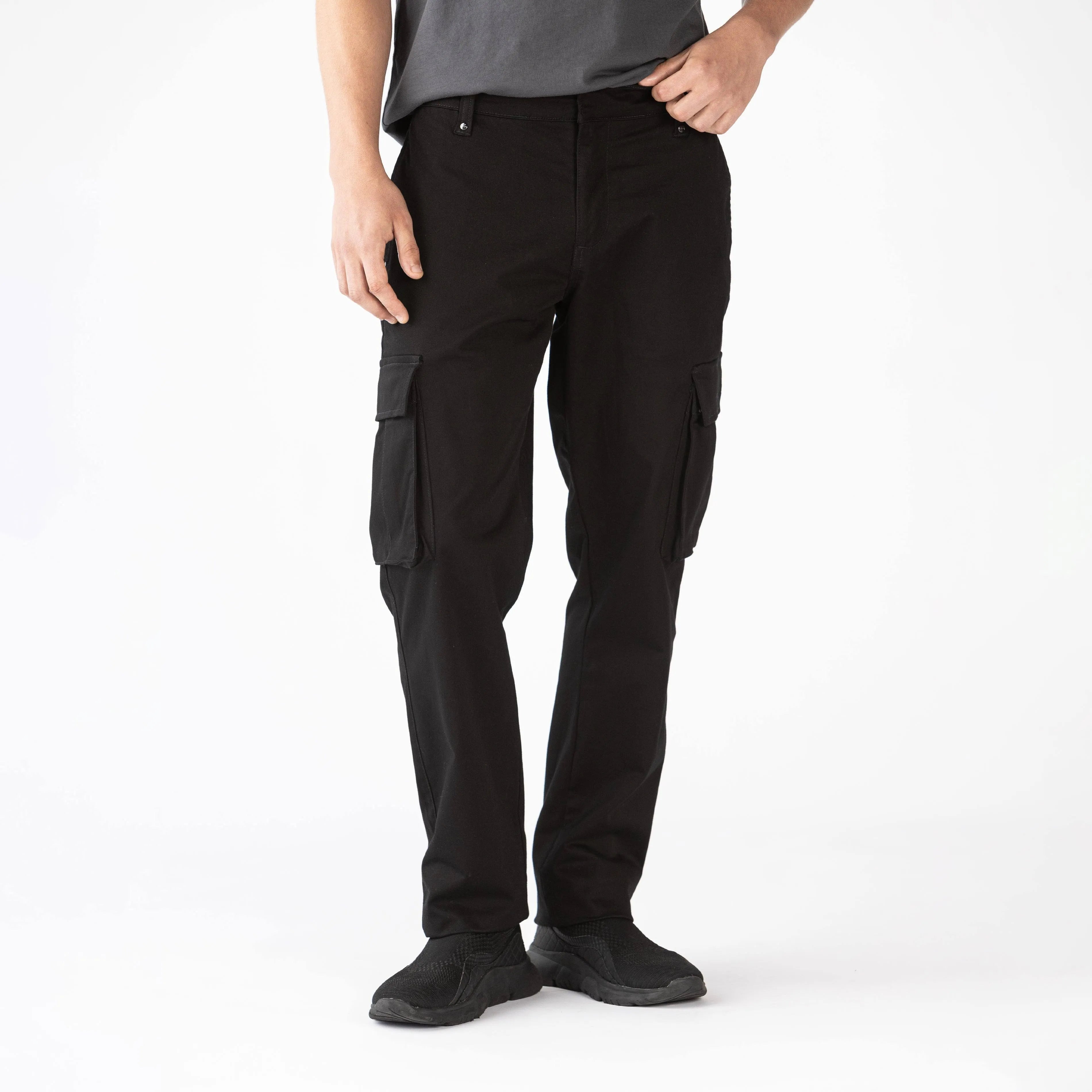 PANTALON CARGO TALVERTON NEGRO 2 - MONASTERY