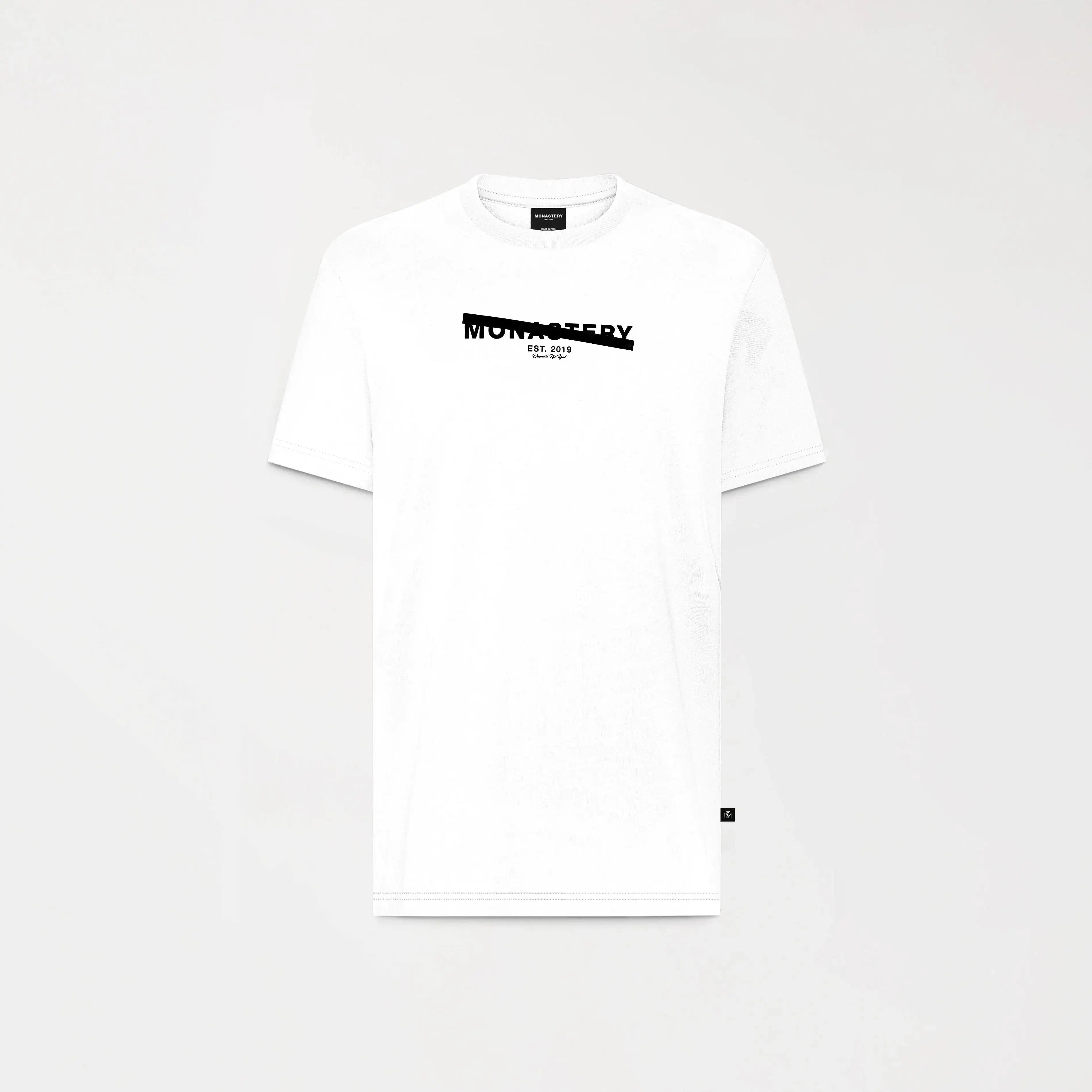 CAMISETA THREE BLANCA FRENTE - MONASTERY