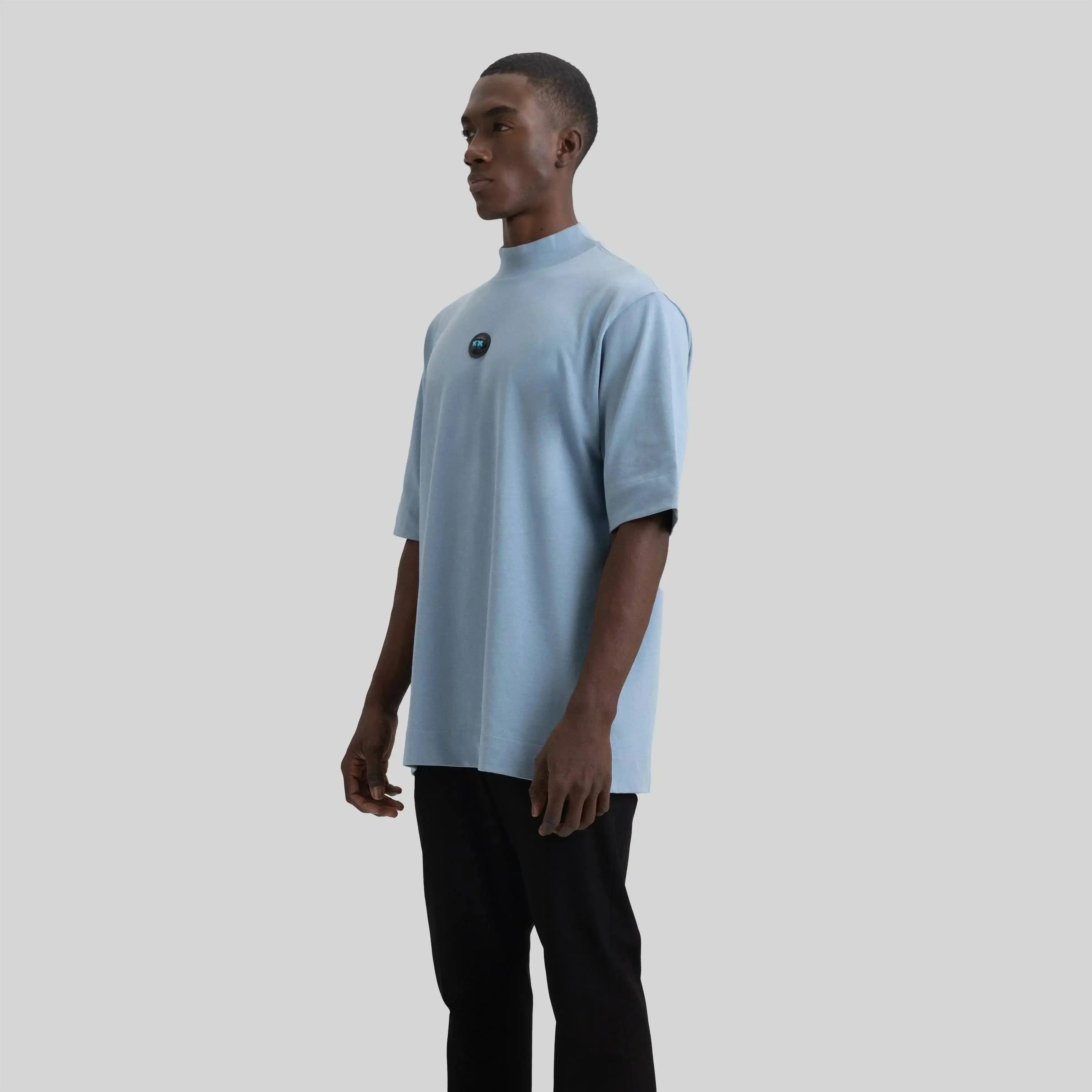 BARCHETTA T-SHIRT OVERSIZE FADED DENIM - Monastery | Tienda Oficial Colombia