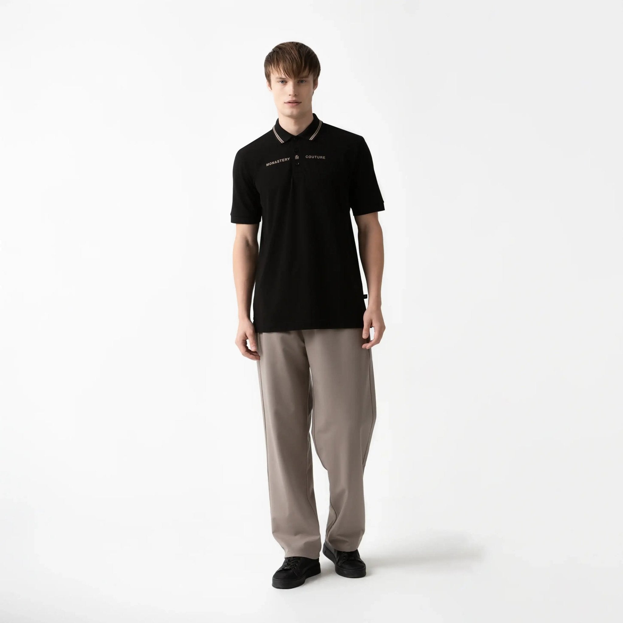 KORION POLO MEN BLACK - Monastery | Tienda Oficial Colombia