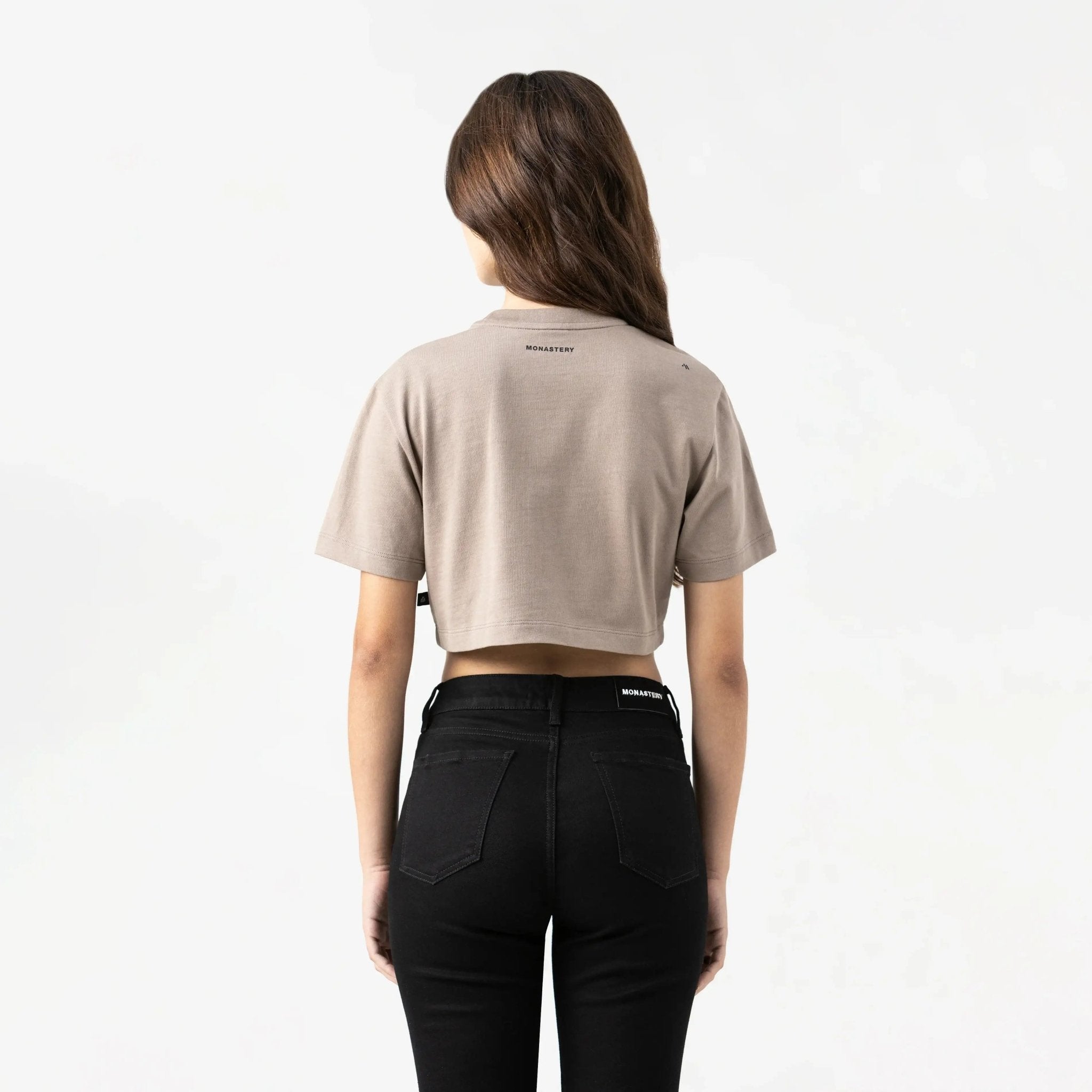 LEIRE CROP TOP WOMEN TAUPE GRAY - Monastery | Tienda Oficial Colombia