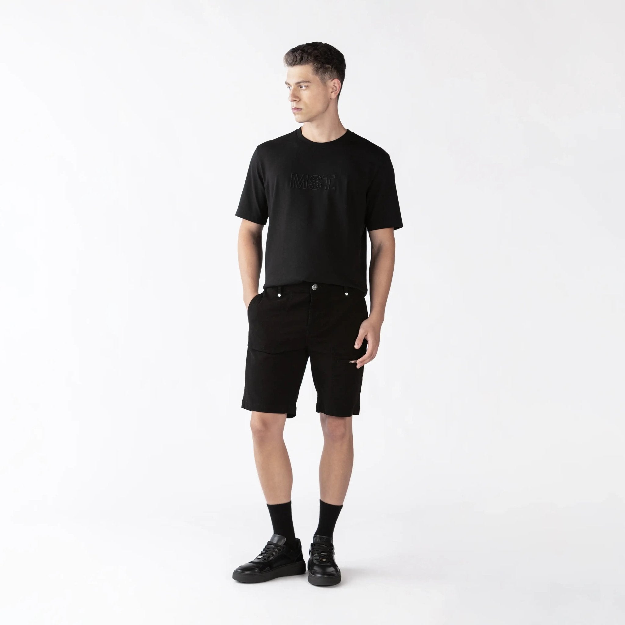 RAJ 2 DENIM SHORT MEN BLACK - Monastery | Tienda Oficial Colombia