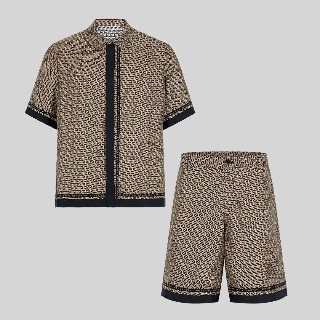 SILK SET MEN OVERSIZED SOLEIL BLACK SAFARI - Monastery | Tienda Oficial Colombia