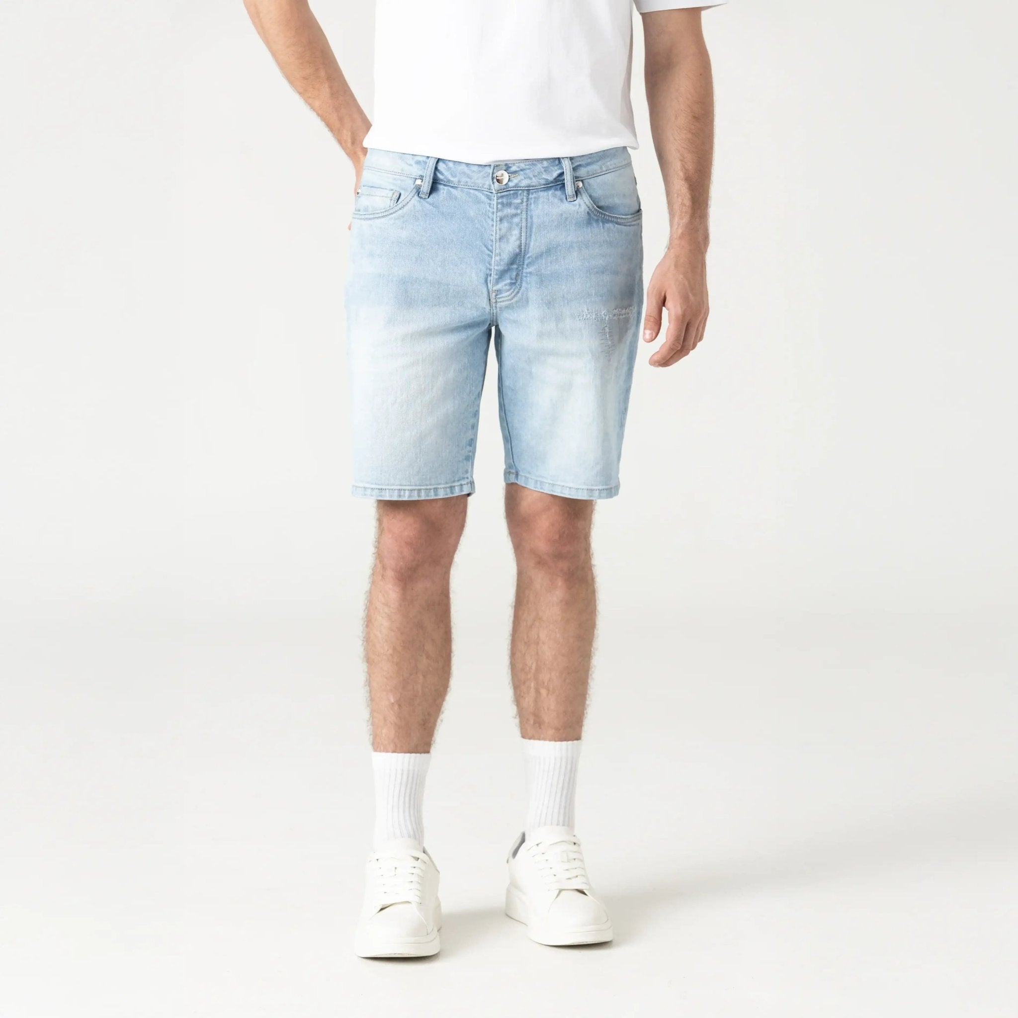 TARIK DENIM SHORT MEN BABY BLUE - Monastery | Tienda Oficial Colombia
