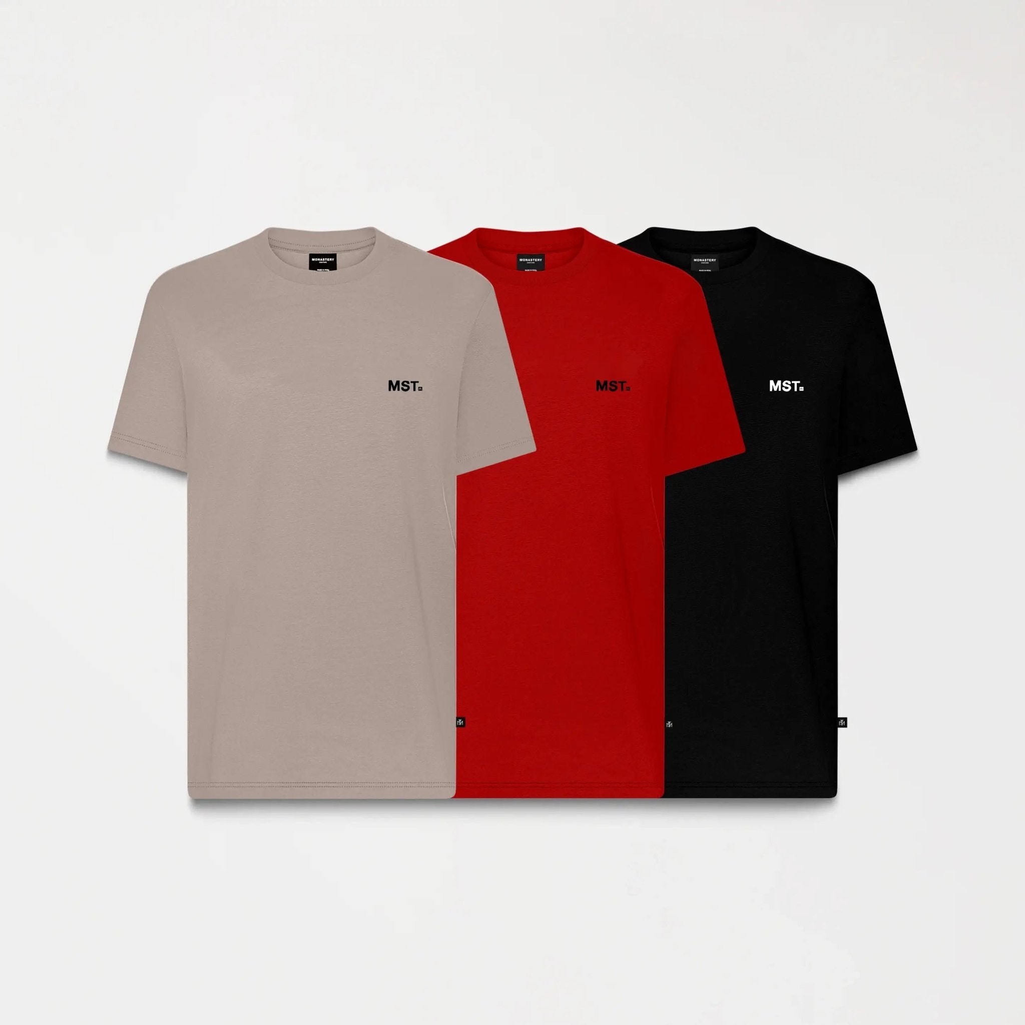 TWELVE 2 PACK T - SHIRT MEN BLACK - SALSA - TAUPE GRAY - Monastery | Tienda Oficial Colombia