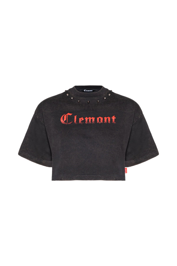 CROP TOP CAOS NEGRO CLEMONT