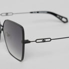 MALEN SUNGLASSES WOMEN SATIN BLACK BLACK GRADIENT GREY - Monastery