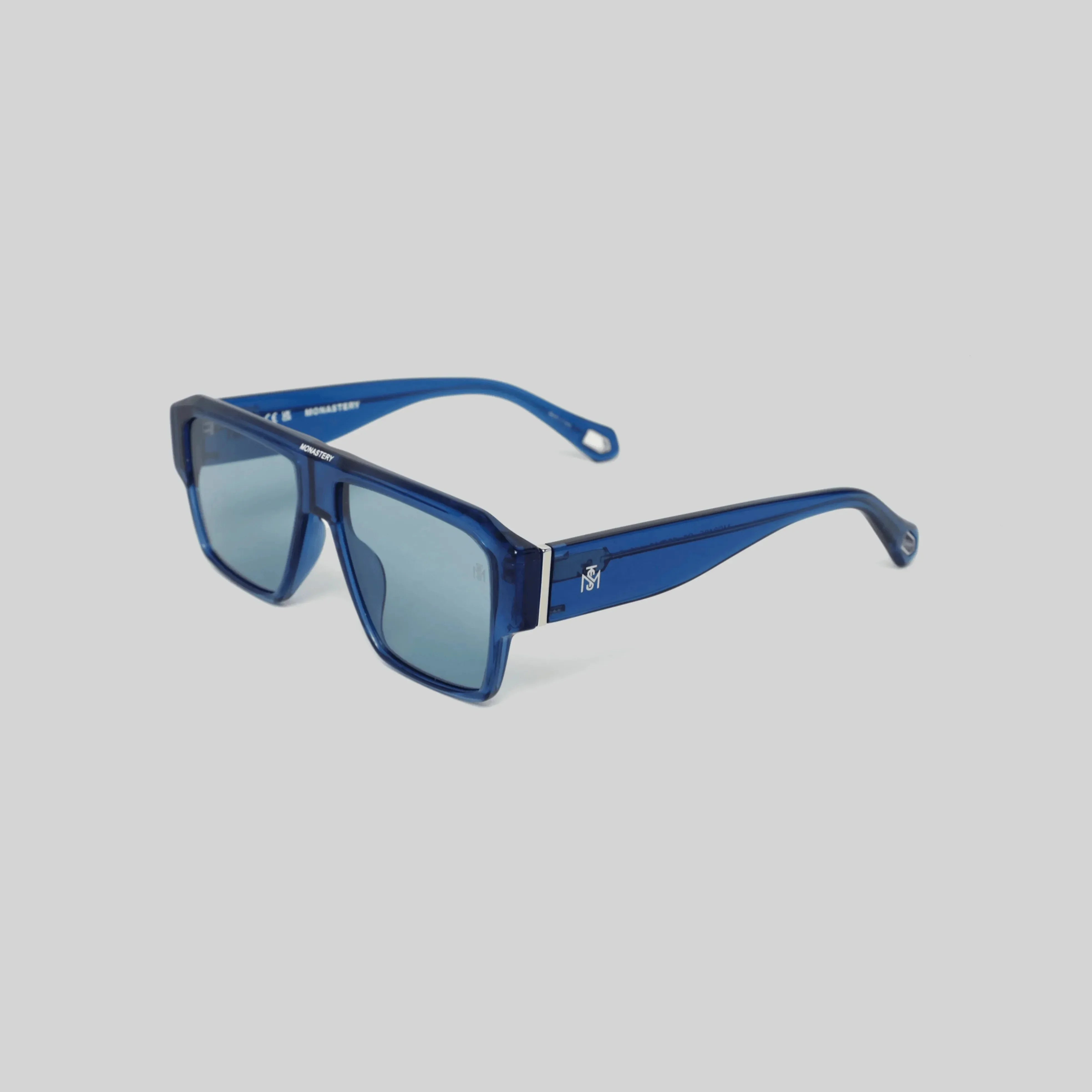 MSS2405-C5-55 MAX SUNGLASSES MEN TRANSPARENT BLUE SHINY SILVER BLUE - Monastery