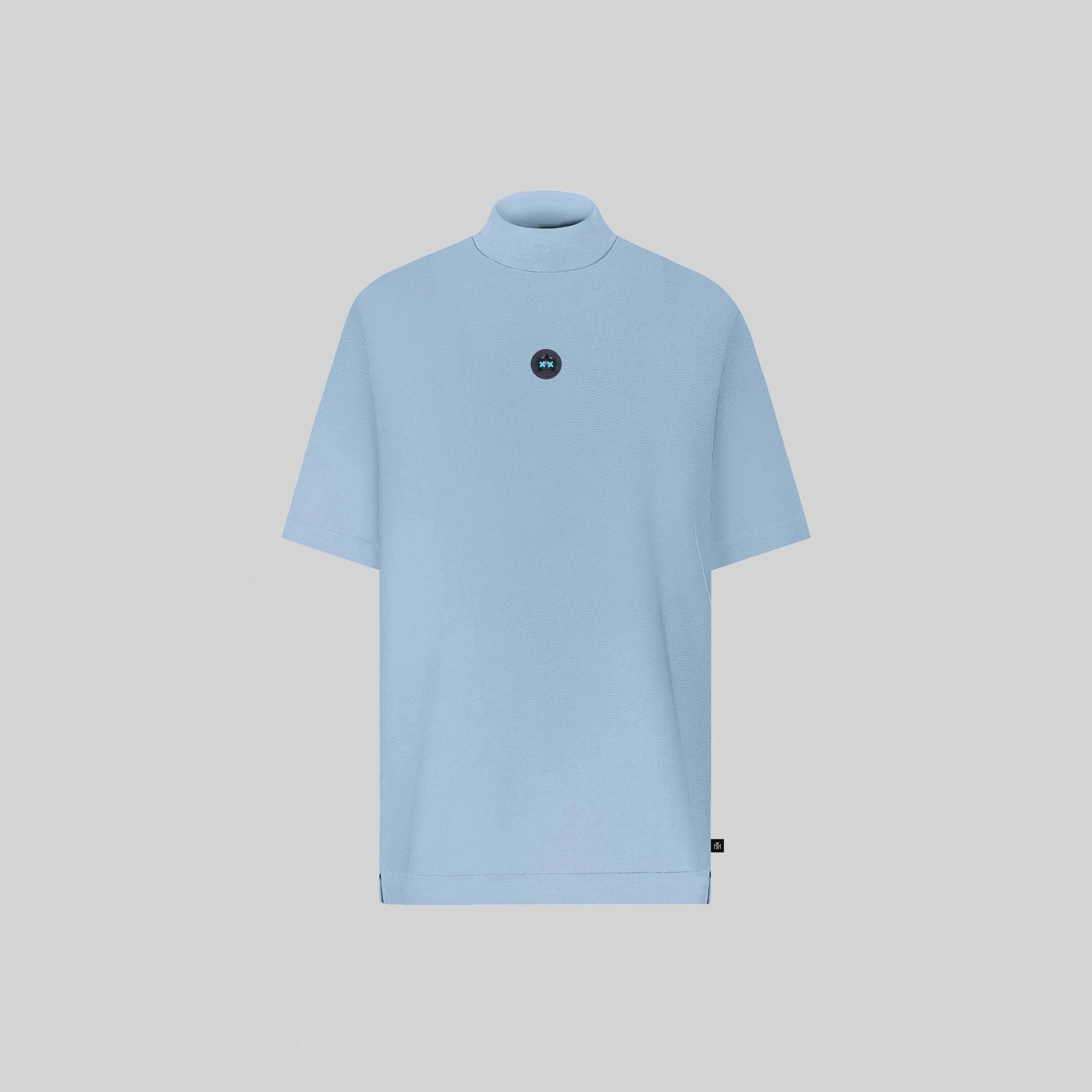 BARCHETTA T-SHIRT OVERSIZE FADED DENIM - Monastery