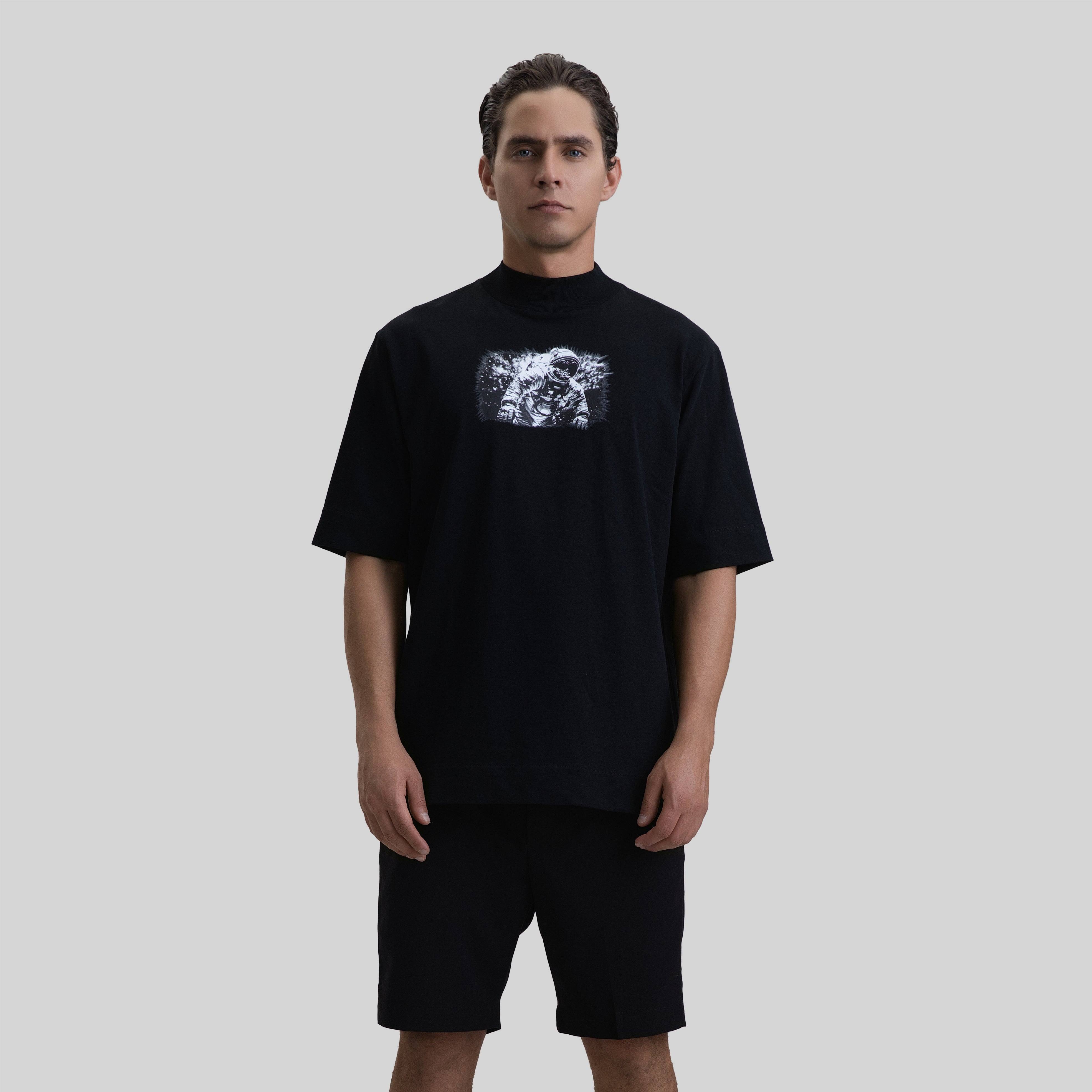 ROUGE T-SHIRT OVERSIZE BLACK - Monastery