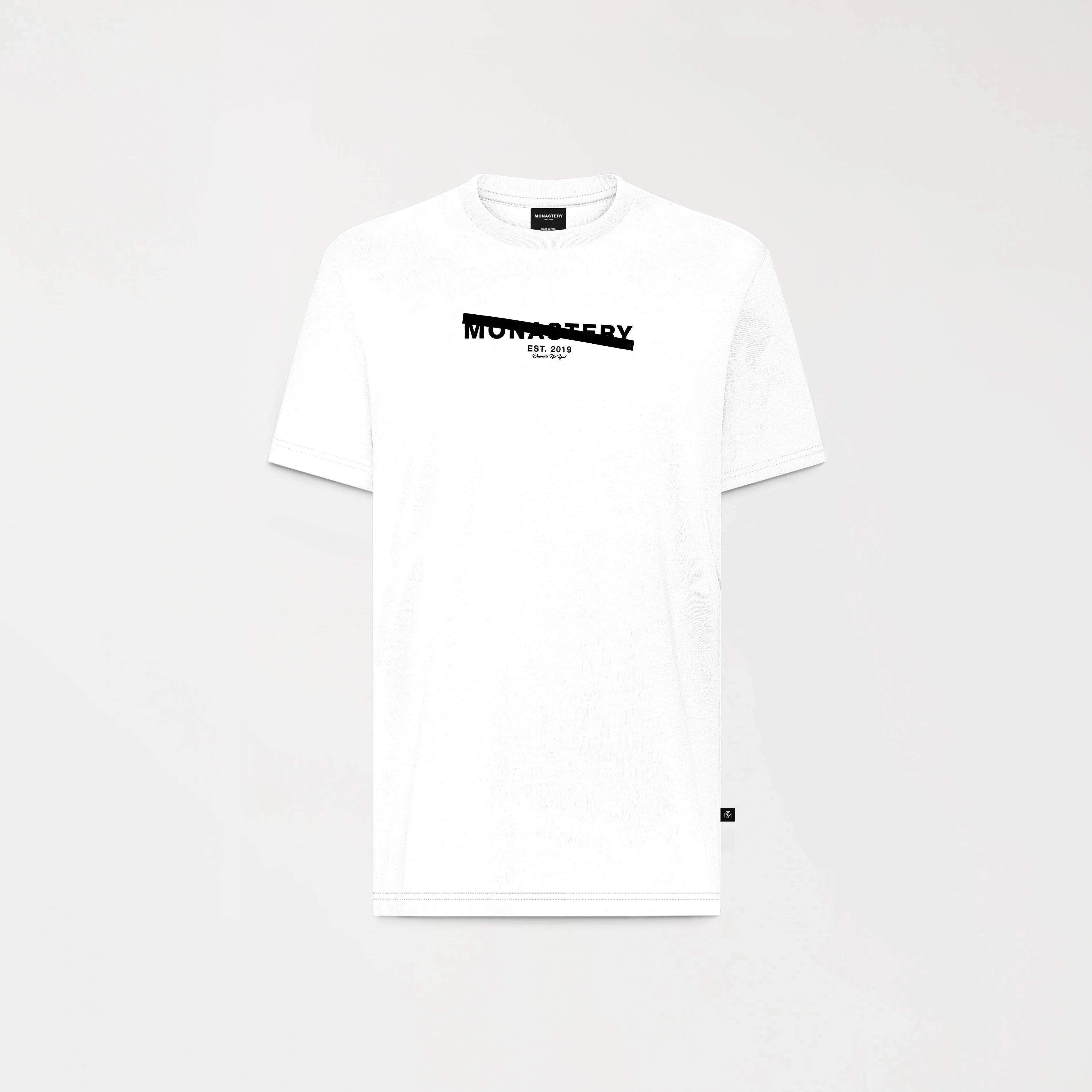CAMISETA THREE BLANCA FRENTE - MONASTERY