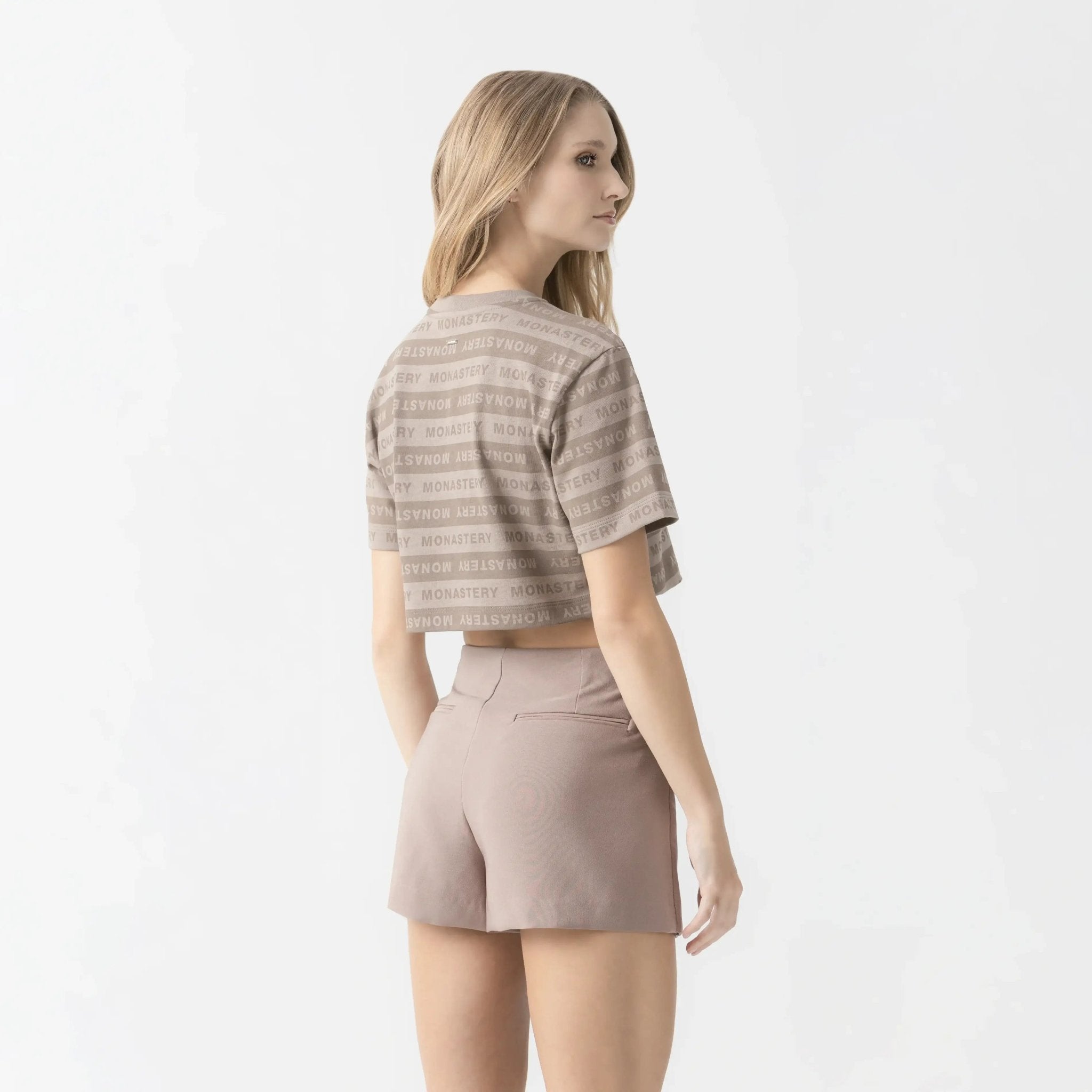 ASH CROP TOP WOMEN TAUPE GRAY - Monastery | Tienda Oficial Colombia