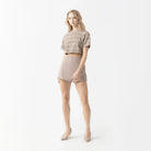ASH CROP TOP WOMEN TAUPE GRAY - Monastery | Tienda Oficial Colombia