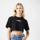 KISWA CROP TOP WOMEN BLACK METEORITE L/G - Monastery | Tienda Oficial Colombia