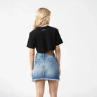 KISWA CROP TOP WOMEN BLACK METEORITE L/G - Monastery | Tienda Oficial Colombia