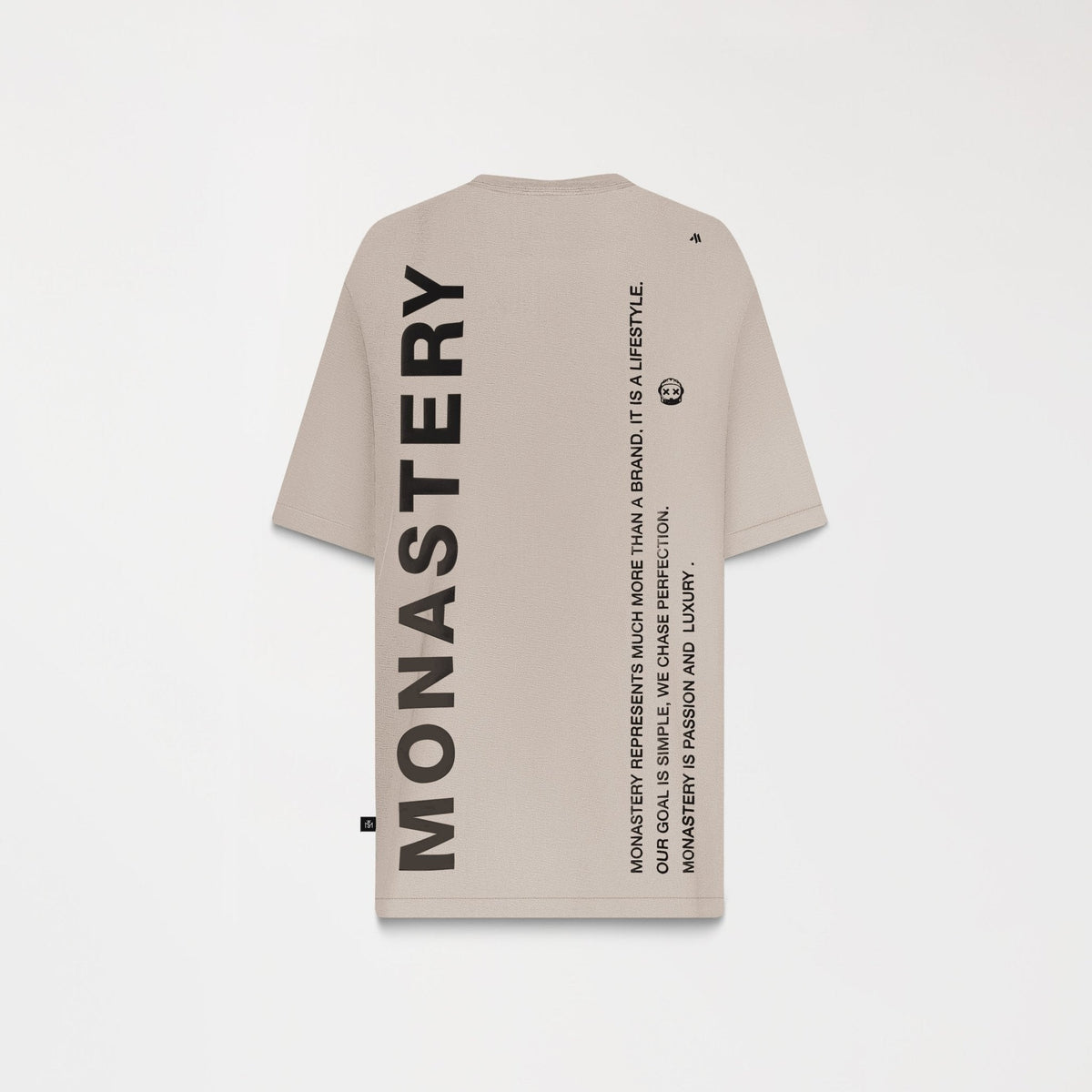 NAPBRAND T-SHIRT OVERSIZED MEN BEIGE - Monastery | Tienda Oficial Colombia