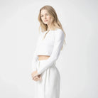 NEWBURY CROP TOP WOMEN WHITE - Monastery | Tienda Oficial Colombia