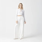 NEWBURY CROP TOP WOMEN WHITE - Monastery | Tienda Oficial Colombia
