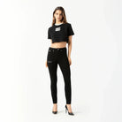 NOORA CROP TOP WOMEN BLACK - Monastery | Tienda Oficial Colombia