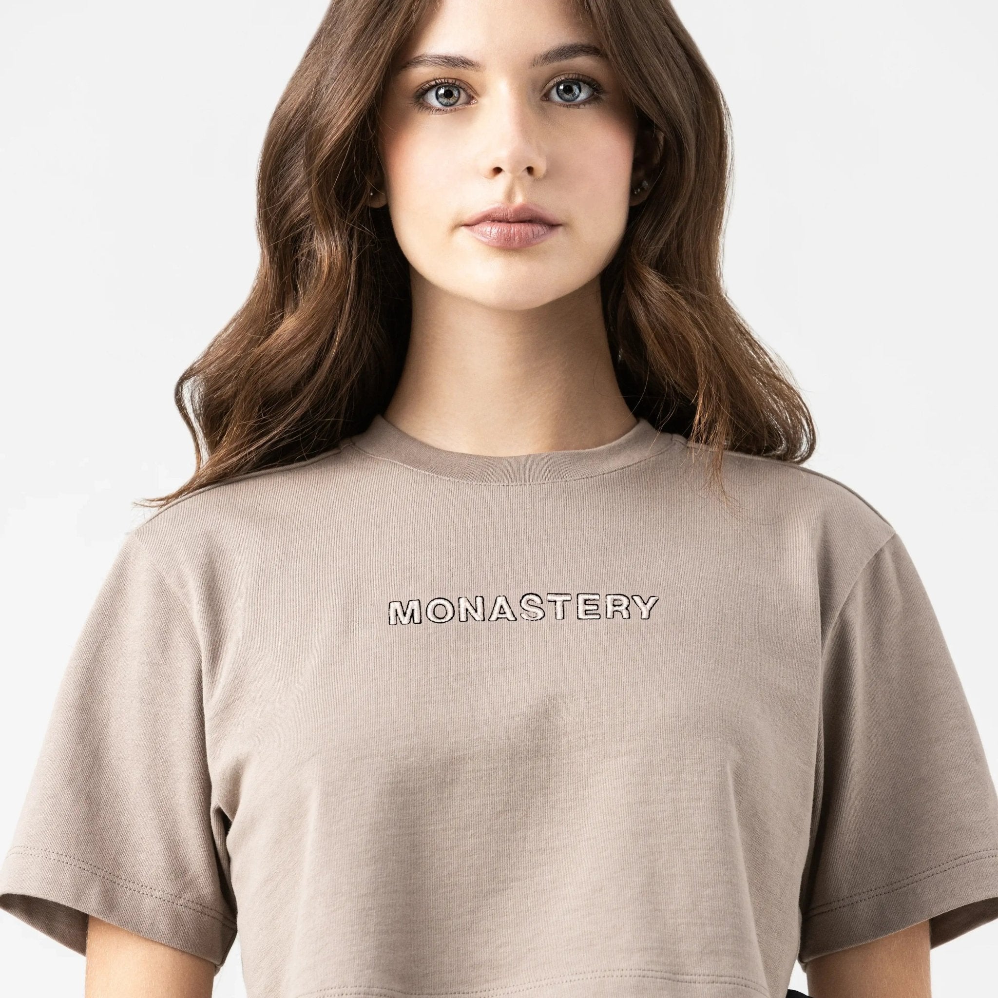 ROISIN CROP TOP WOMEN TAUPE GRAY - Monastery | Tienda Oficial Colombia