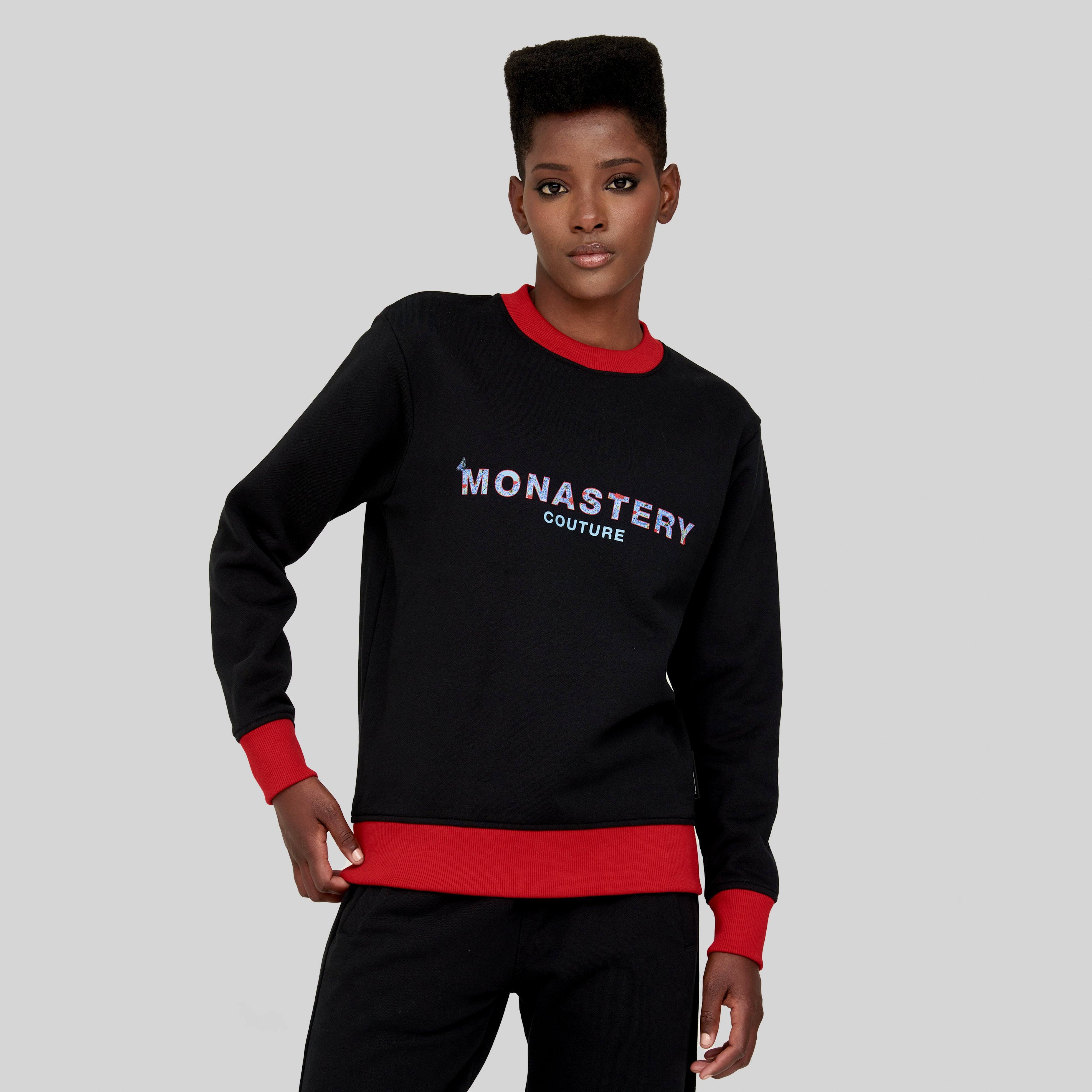 ROXANA BLACK SWEATSHIRTS - Monastery