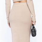 SOSIE KNITTED SET WOMEN WARM TAUPE - Monastery | Tienda Oficial Colombia