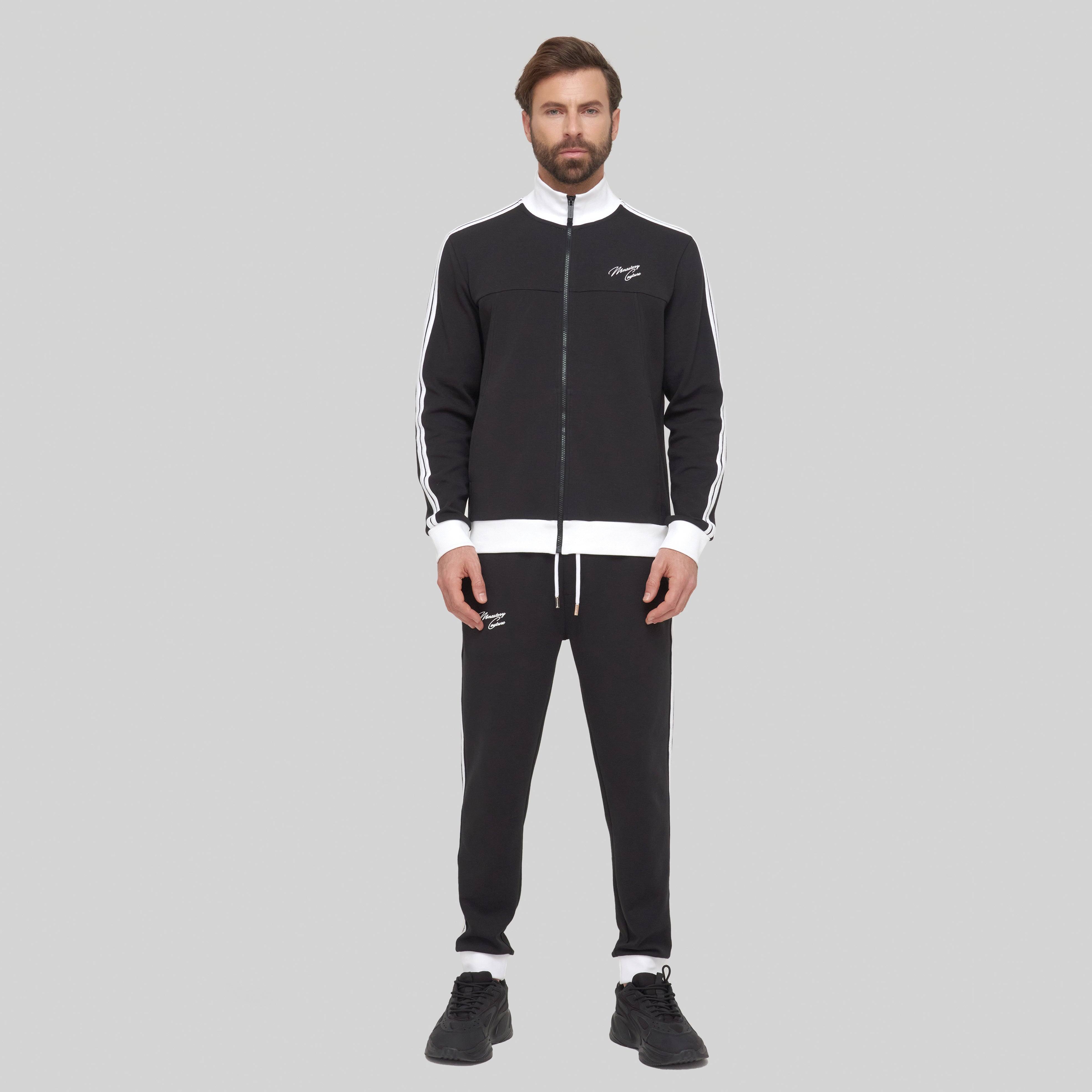 TAIGETO BLACK SPORT TROUSERS - Monastery