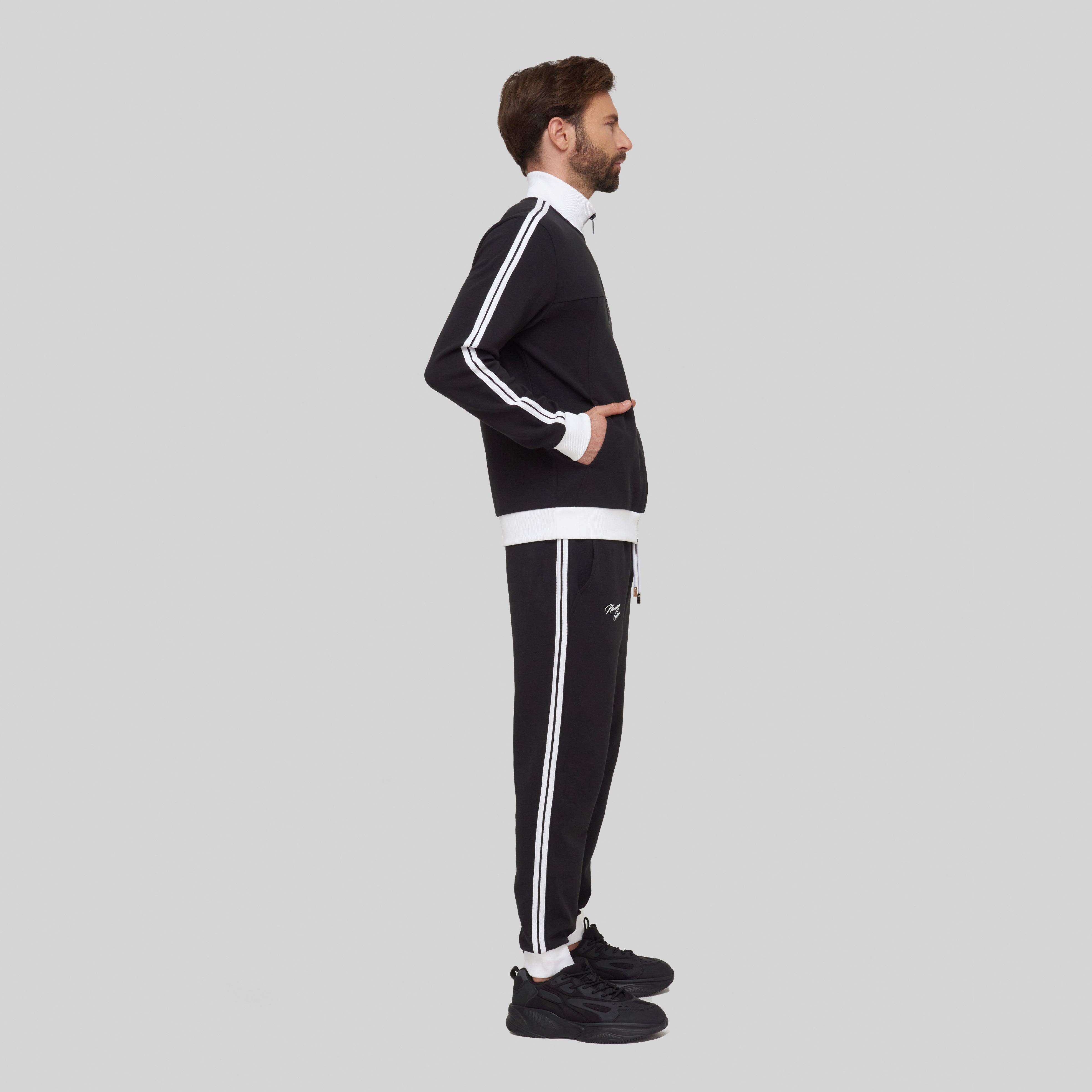 TAIGETO BLACK SPORT TROUSERS - Monastery