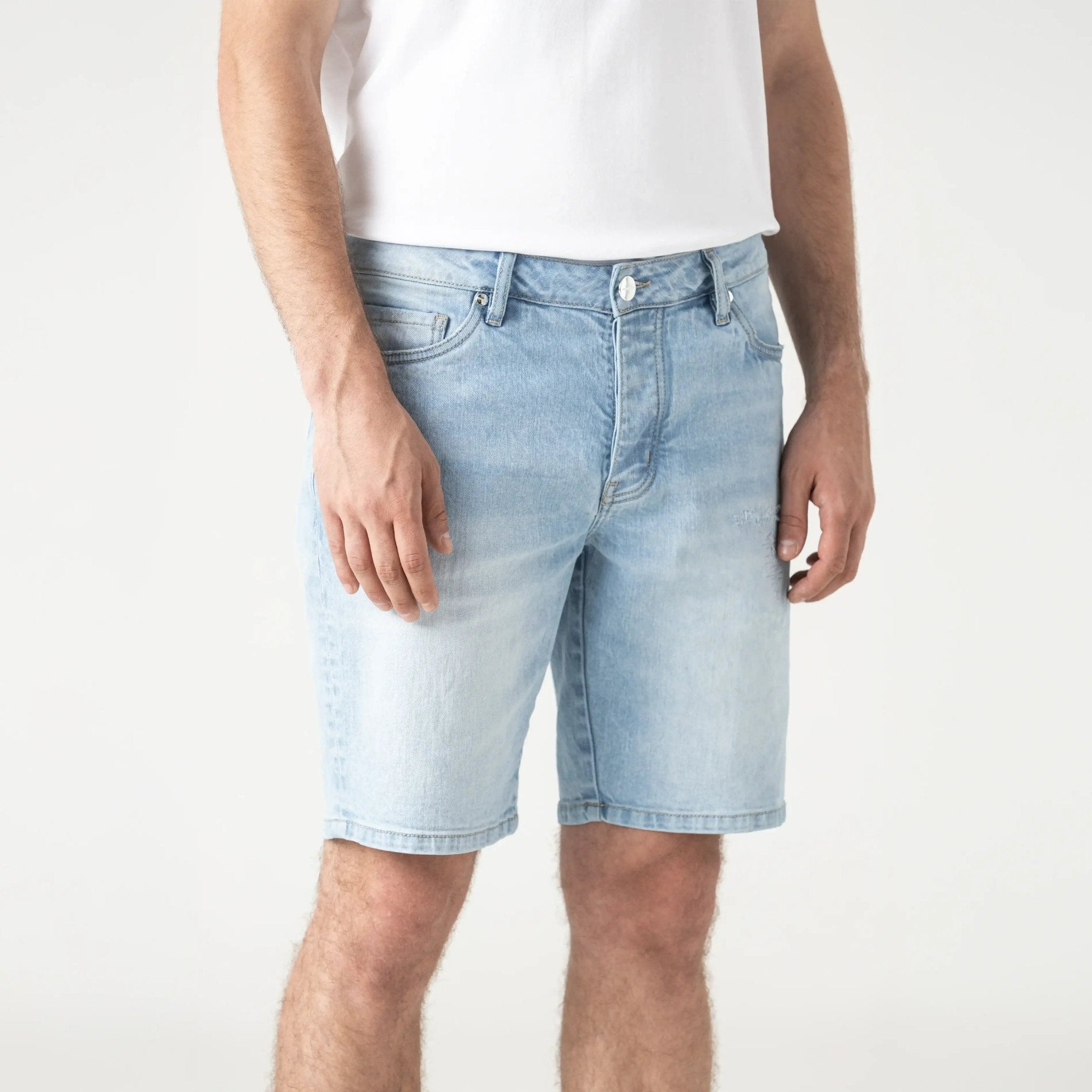 TARIK DENIM SHORT MEN BABY BLUE - Monastery | Tienda Oficial Colombia